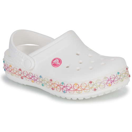 Chaussures Fille Sandales et Nu-pieds Crocs CROCBAND STRETCH NECKLACE CGK Blanc / Violet