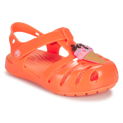 Chaussures Fille Elue par nous Crocs ISABELLA CHARM SANDAL T Orange