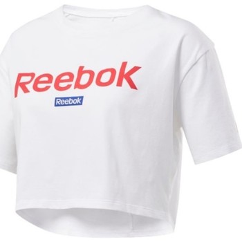 Vêtements Femme reebok est classics rbk cardi tight Reebok est Sport Linear Logo Crop Tee Blanc