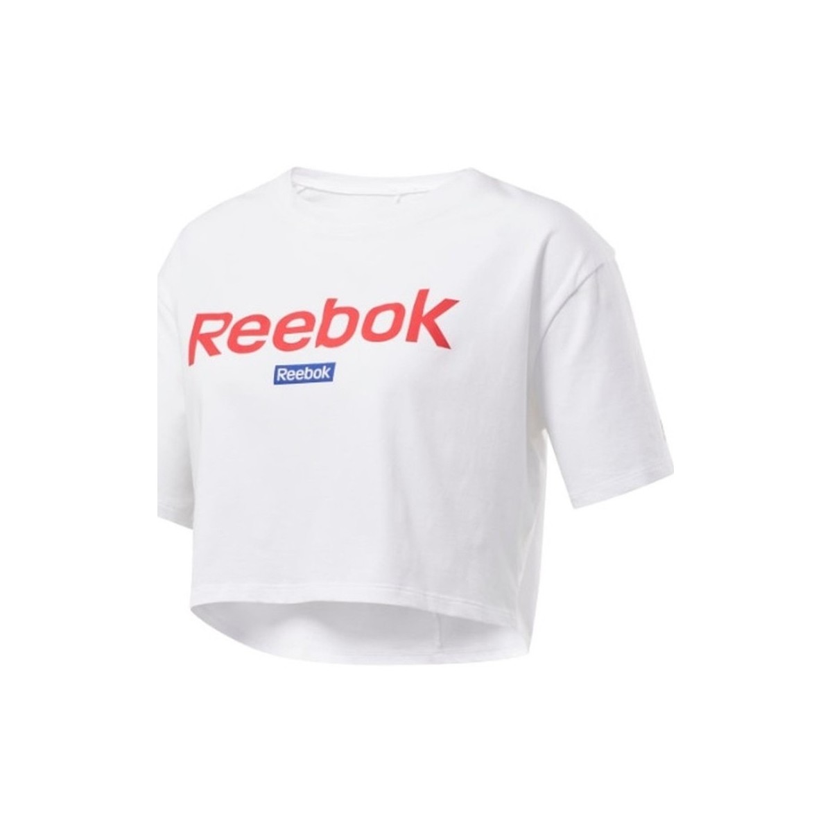 Vêtements Femme T-shirts & Polos Reebok Sport Linear Logo Crop Tee Blanc