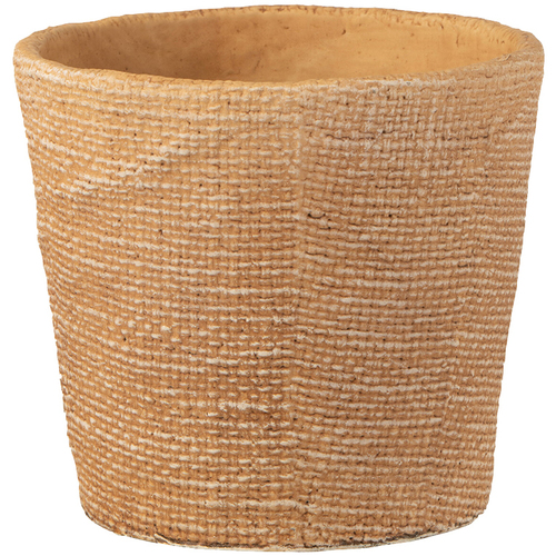 Lanterne Foyer De Cheminée Vases / caches pots d'intérieur Jolipa Cache pot en ciment aspect jute naturelle Beige