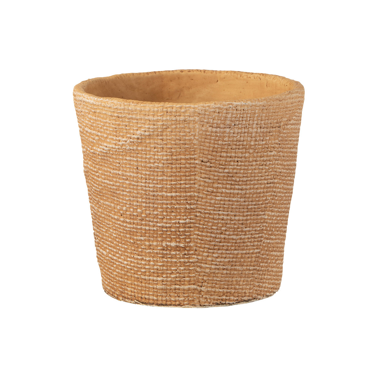 Sacs de sport Vases / caches pots d'intérieur Jolipa Cache pot en ciment aspect jute naturelle Beige