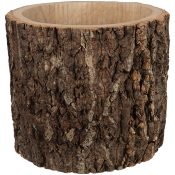 Polo Ralph Laure Vases / caches pots d'intérieur Jolipa Grand cache pot en écorce de paulownia 30 cm Marron