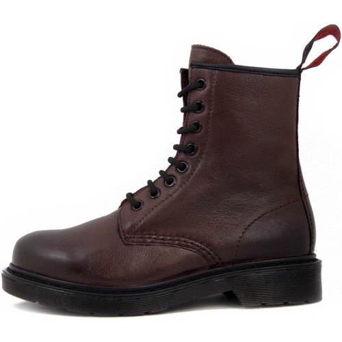 Chaussures Femme Boots Pregunta La garantie du prix le plus bas, Lacets, Cuir douce-14108BO Rouge