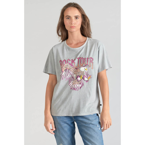 Vêtements Femme T-shirts & Polos Le Temps des Cerises T-shirt nixon gris clair délavé Gris