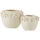 Maison & Déco Vases / caches pots d'intérieur Jolipa Cache pot en céramique blanche orné de fleurs Blanc