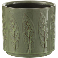 Voir toutes les ventes privées Vases / caches pots d'intérieur Jolipa Cache pot en céramique feuillage vert Vert