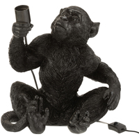 Voir toutes les ventes privées Lampes à poser Jolipa Lampe singe en résine noire 33 cm Noir