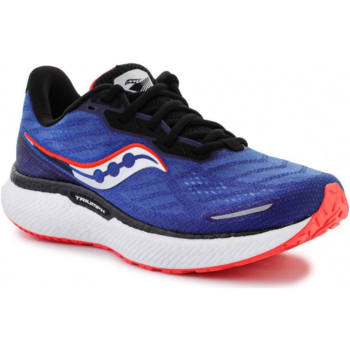 Chaussures Homme zapatillas de running Saucony constitución ligera maratón blancas Saucony Triumph 19 S20678-16 Bleu