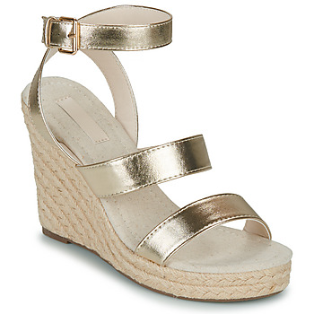 Chaussures Femme Rose is in the air Only ONLAMELIA-16 WEDGE SANDAL FOIL Doré