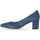 Chaussures Femme Escarpins Gabor Escarpins en cuir suède à talon bloc recouvert Bleu