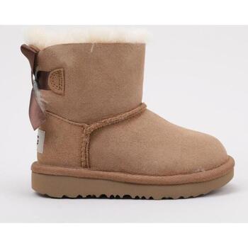 Chaussures Fille Bottes UGG MINI BAILEY BOW II Marron