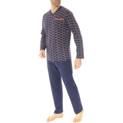 Vêtements Homme Pyjamas / Chemises de nuit Christian Cane Pyjama coton long Bleu Marine