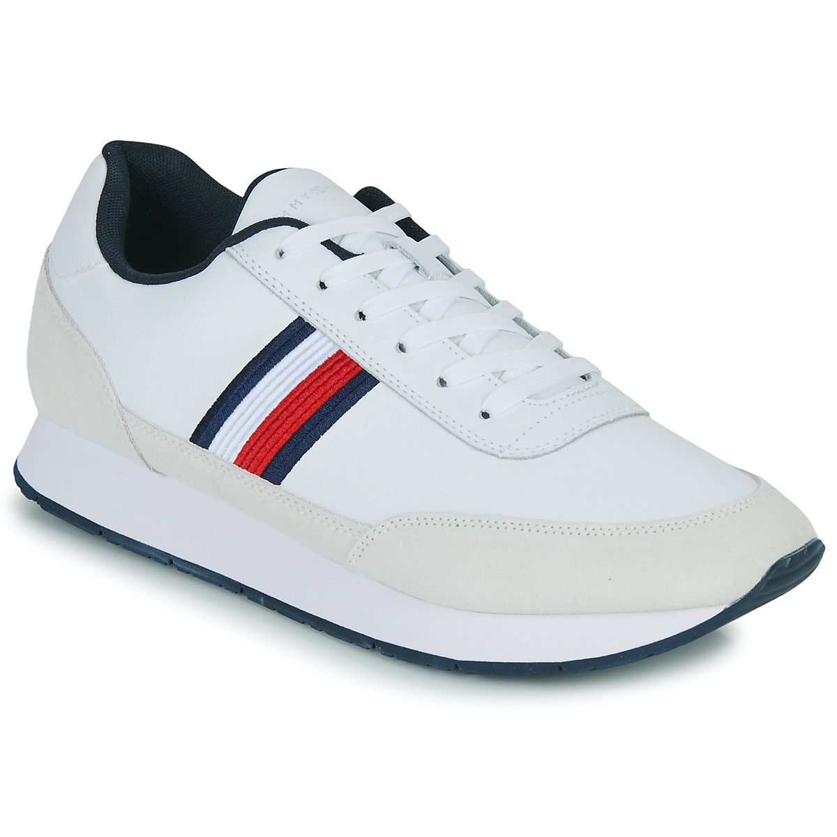 Chaussures Homme Baskets basses Tommy ones Hilfiger CORE EVA RUNNER CORPORATE LEA Blanc