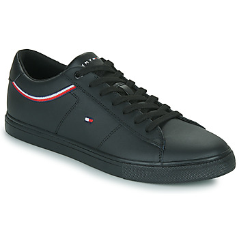 Chaussures Homme Baskets basses Tommy son Hilfiger ESSENTIAL LEATHER SNEAKER DETAIL Noir