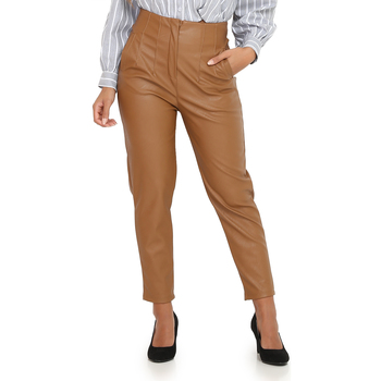 Pantalon mode femme marron taille EU L - Livraison Gratuite | Spartoo !