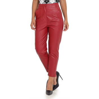 Vêtements Femme Pantalons La Modeuse 18781_P53306 Rouge