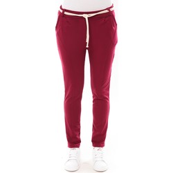Vêtements Femme Pantalons fluides / Sarouels De Fil En Aiguille Pantalon Sandra bordeaux Rouge