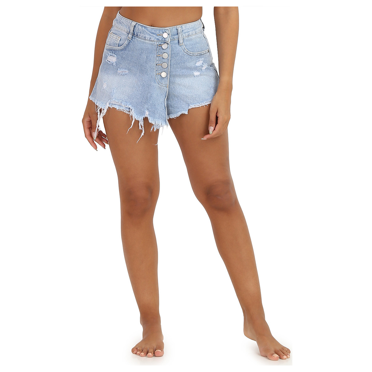 Vêtements Femme Shorts Dad-Jeans / Bermudas La Modeuse 21163_P58128 Bleu