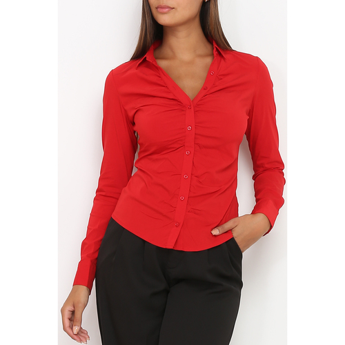 Vêtements Femme Chemises / Chemisiers La Modeuse 21685_P48301 Rouge