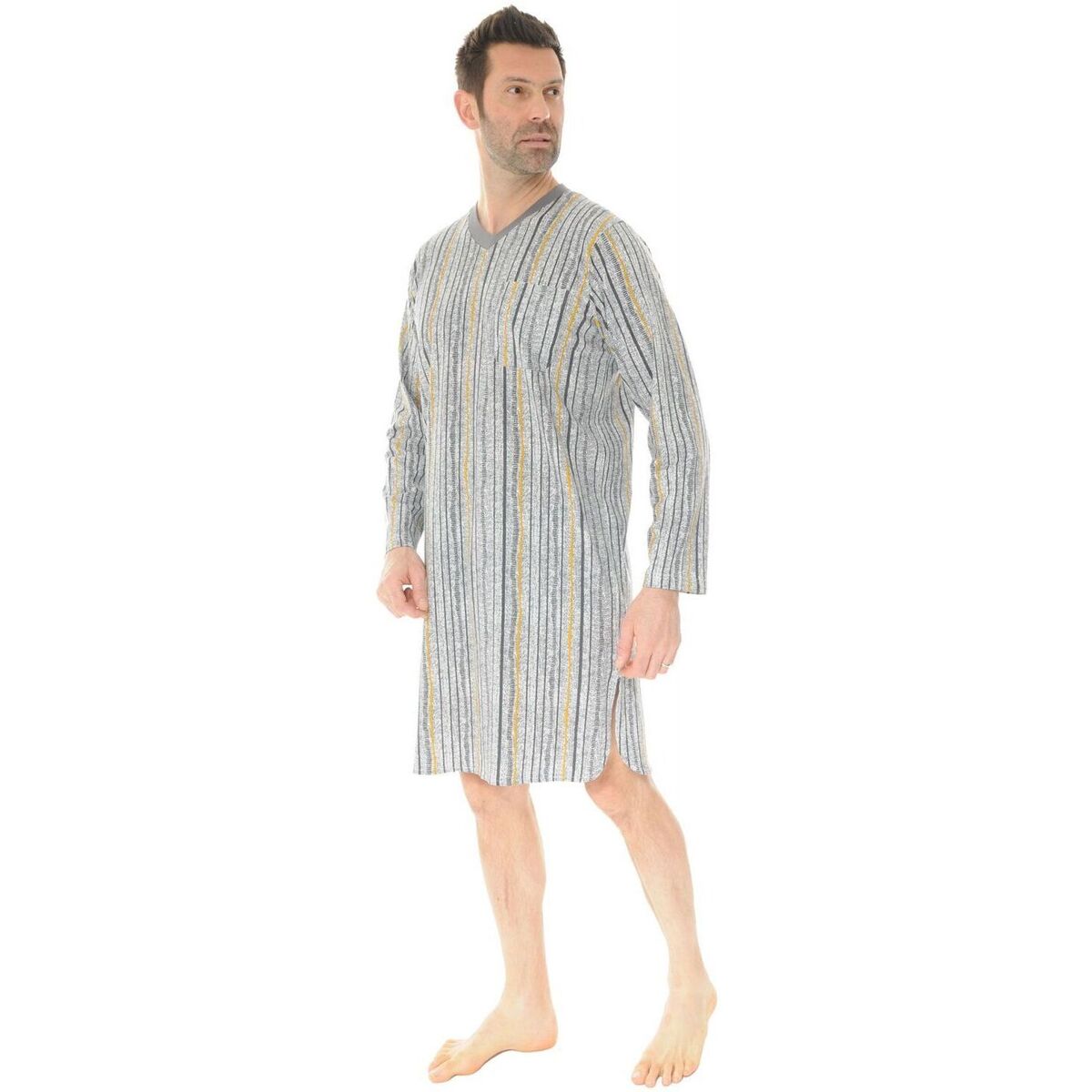 Vêtements Homme Pyjamas / Chemises de nuit Christian Cane CHEMISE DE NUIT GRIS SILVIO Gris