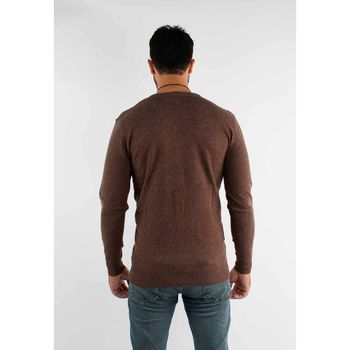 Hollyghost Pull choco touch cashemere avec col V Marron
