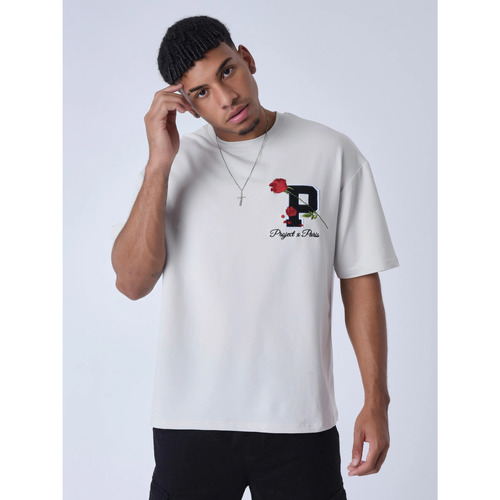 Vêtements Homme Polo button-down Slim Fit Blanc Project X Paris Tee Shirt 2210309 Gris
