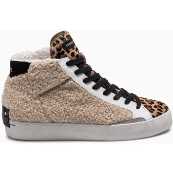 baskets crime london  sneakers high top distressed beige - 