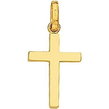 pendentifs brillaxis  pendentif  croix fil carré  or jaune 9 carats 