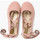 Chaussures Fille Derbies Pisamonas Ballerines pour Fille et Femme Effet Daim Avec Rubans Rose