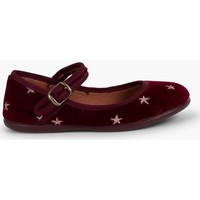 Chaussures Fille Ballerines / babies Pisamonas Babies ouvertes en velours pour filles avec petites étoiles Bordeaux