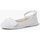Chaussures Fille Derbies Pisamonas Bracelet ballerine en lin avec fleur Blanc