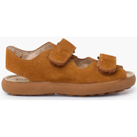 Chaussures Fille Sandales et Nu-pieds Pisamonas Sandale en croûte de cuir avec bandes avant adhérentes Kaki