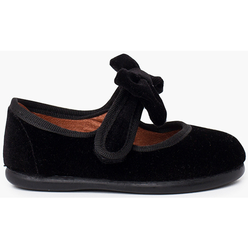 Pisamonas Chaussures babies en velours avec lien à nouer Noir - Chaussures  Ballerines Enfant 37,95 €