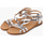 Chaussures Fille Sandales et Nu-pieds Pisamonas Sandales en cuir métallisé pour femmes avec bracelet Gris