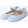Chaussures Fille Ballerines / babies Pisamonas Chaussures babies décolleté à fermeture scratch détail bouton Bleu