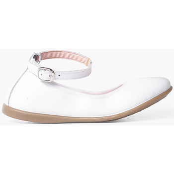 Chaussures Fille Ballerines / babies Pisamonas Fermeture du bracelet de ballerines en cuir élastique Blanc