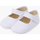 Chaussures Fille Ballerines / babies Pisamonas Babies piqué matelassé fermeture à scratch bébé Blanc