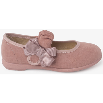 Chaussures Fille Ballerines / babies Pisamonas Bracelet à volants et ruban Merceditas pour fille Rose