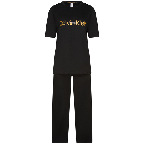 Vêtements Homme Pyjamas / Chemises de nuit Calvin Klein Jeans turn Pyjama long ferm?e Noir