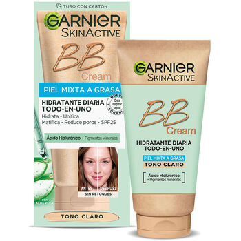 Beauté Femme Maquillage BB & CC crèmes Garnier Skinactive Bb Cream Piel Mixta A Grasa Spf25 light 