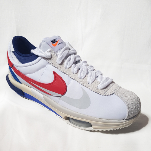Nike Nike Cortez 4.0 Sacai White University Red Blue - Taille : 45 FR Blanc  - Chaussures Baskets basses Homme 150,00 €