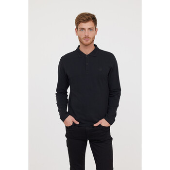 Vêtements Homme Plus Exclusive long sleeve T-shirt dress with Monarch back print in black Lee Cooper Polo BAKO Noir Noir
