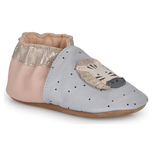 Chaussures Fille Chaussons Robeez CUTE ZEBRA Gris / Rose
