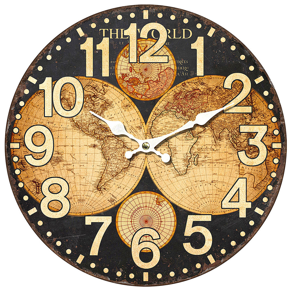Maison & Déco Horloges Signes Grimalt Horloge mappemonde 34 cm Marron