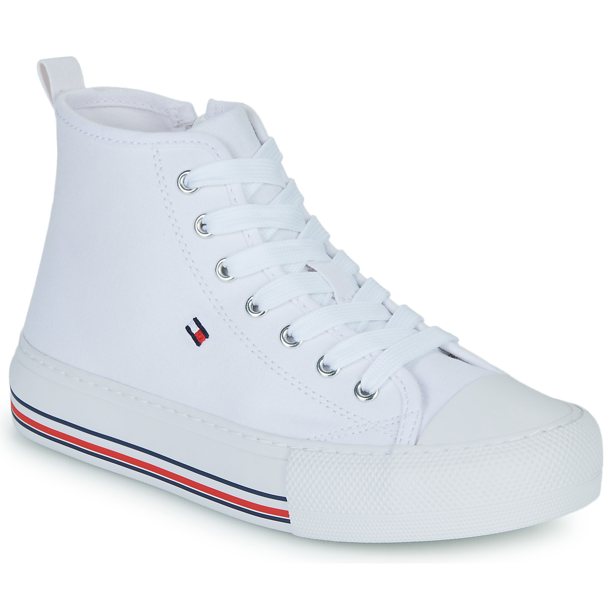 Chaussures Fille Baskets montantes pants Tommy Hilfiger ARIYA Blanc