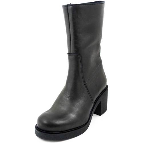 Chaussures Femme Boots Osvaldo Pericoli Femme Chaussures, Botte, Zip, Cuir Douce-6035N Noir