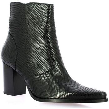 Chaussures Femme Boots woven Vidi Studio Boots woven cuir serpent Noir