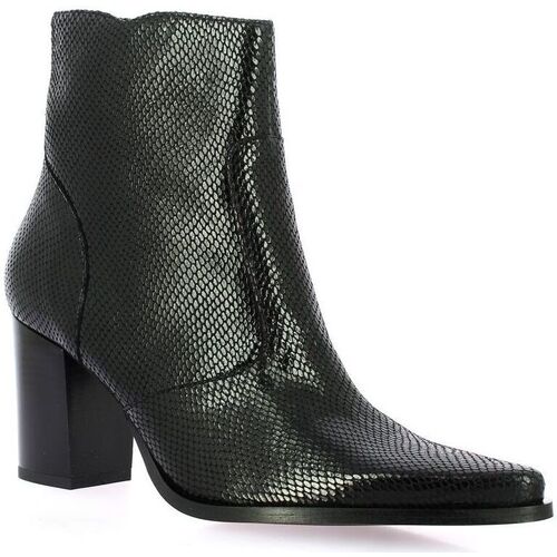 Chaussures Femme Boots Market Vidi Studio Boots Market cuir serpent Noir