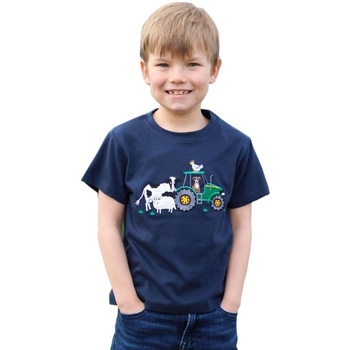 Vêtements Enfant T-shirts manches courtes British Country Collection Farmyard Blanc